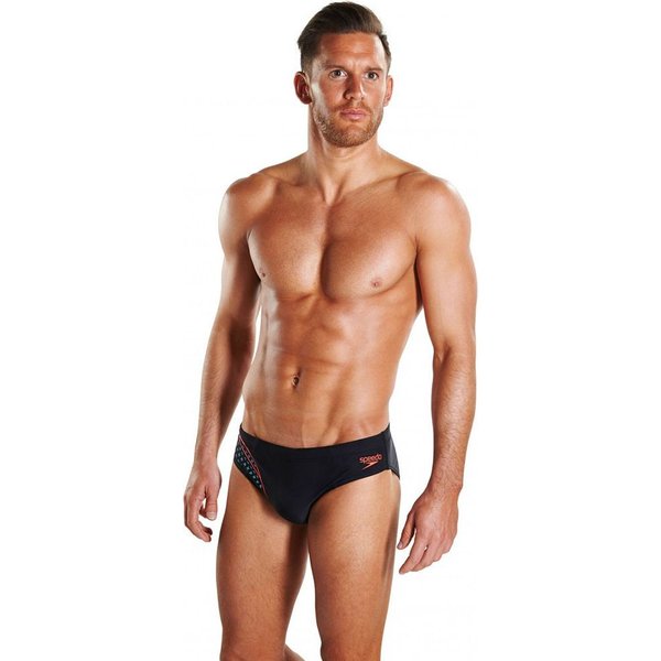 Slipy pływackie męskie Placement 7cm Brief Speedo - czarne 1