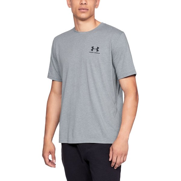 Koszulka męska Sportstyle Left Chest Logo Under Armour - szara/niebieska