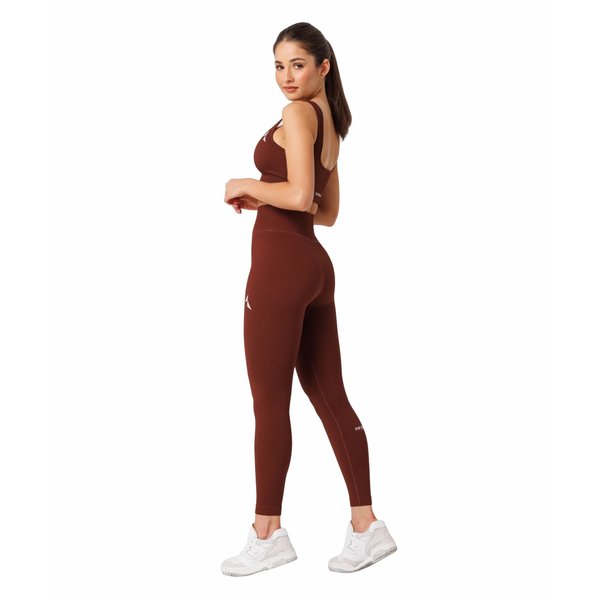 Biustonosz bezszwowy damski Rib Seamless Carpatree - burrant brown