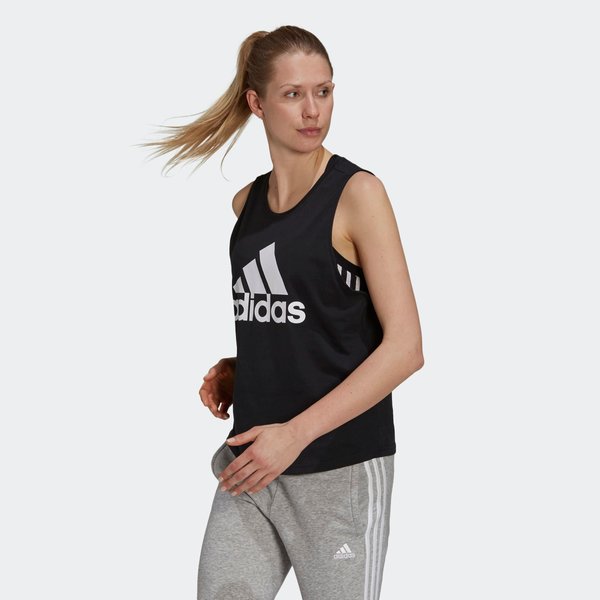 Bezrękawnik, top damski Essentials Big Logo Adidas - czarny