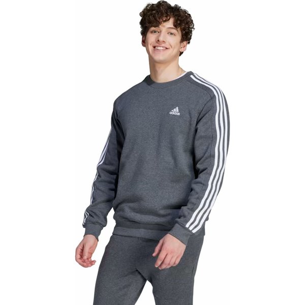 Bluza męska Essentials Fleece 3-Stripes Adidas - ciemnoszara