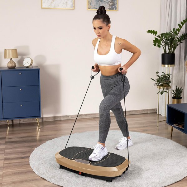 Platforma wibracyjna do ćwiczeń XP750 3D Intense z pilotem Gymtek - złota