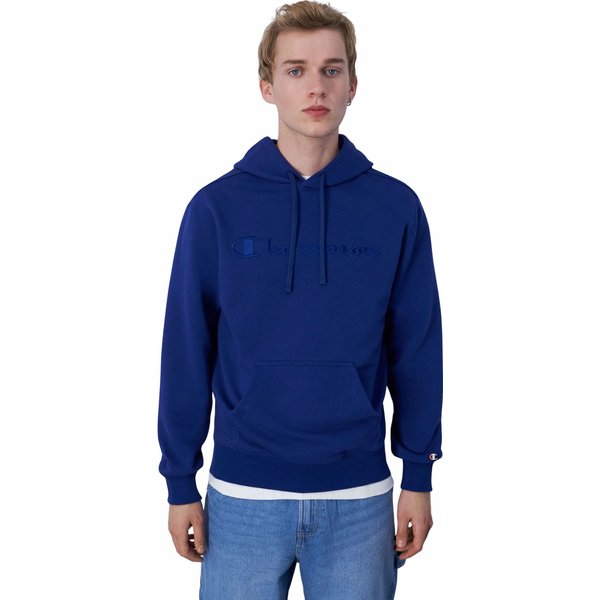 Bluza męska Tonal Script Logo French Terry Hoodie Legacy Champion - granatowa