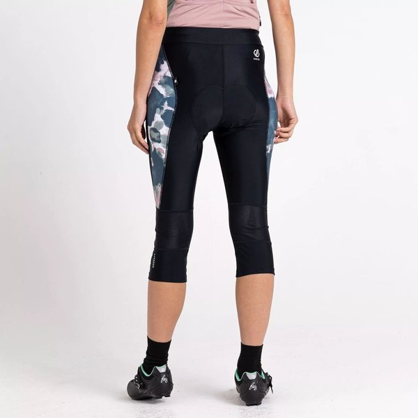 Legginsy rowerowe Worldly Capri 3/4 Dare2B - black/dusky rose