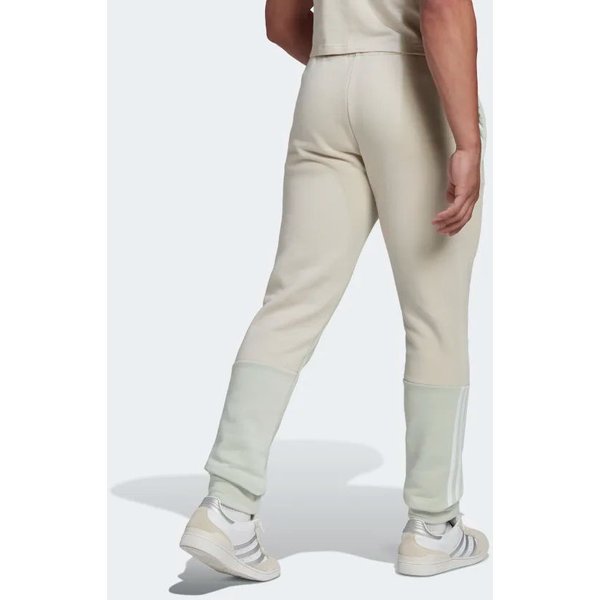 Spodnie dresowe męskie Essentials Fleece Colorblock Adidas - jasne szare