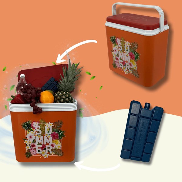 Lodówka turystyczna 24L Kamai - kwiatki