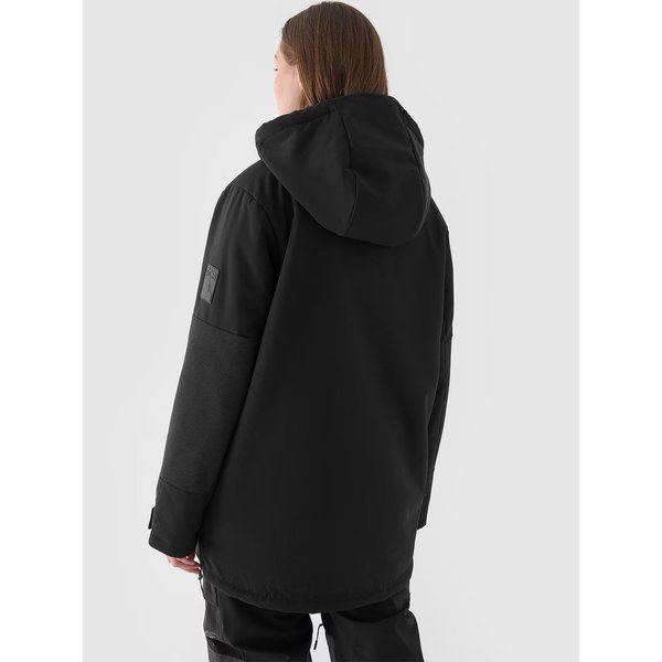 Kurtka snowboardowa damska TTJAF585 4F - głęboka czerń