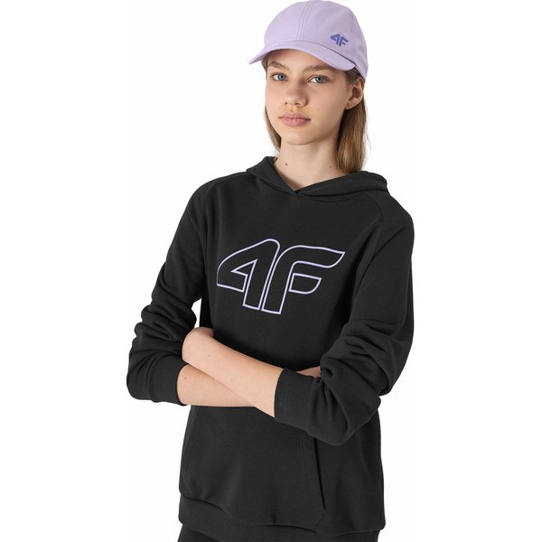 Bluza dziewczęca 4FJWSS24TSWSF0921 4F - głęboka czerń