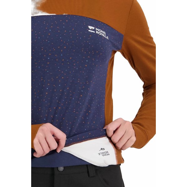 Longsleeve rowerowy damski Redwood Enduro VLS Mons Royale - Midnight Terrazzo / Copper