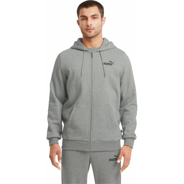 Bluza męska Essentials Small Logo Full-Zip Puma - szary