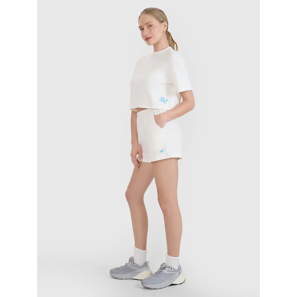 Spodenki damskie TSHOF531 4F - łamana biel