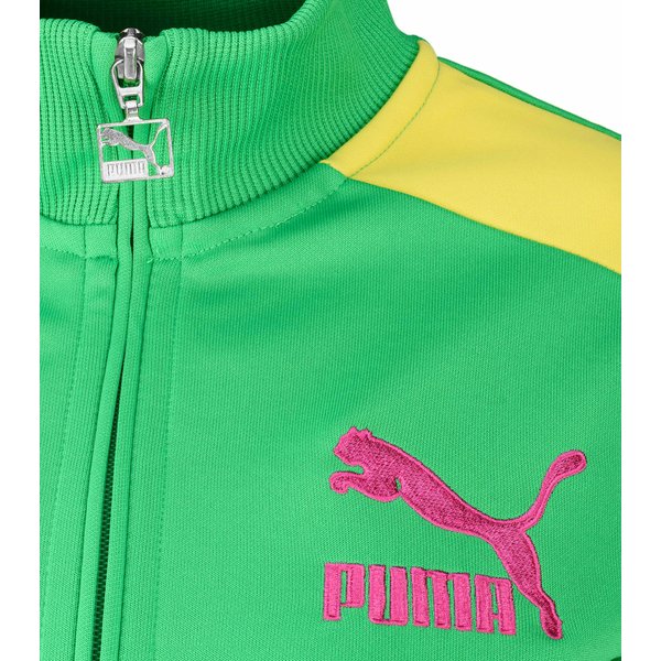 Bluza juniorska Multicolor Logo Cat Puma - zielona/różowa