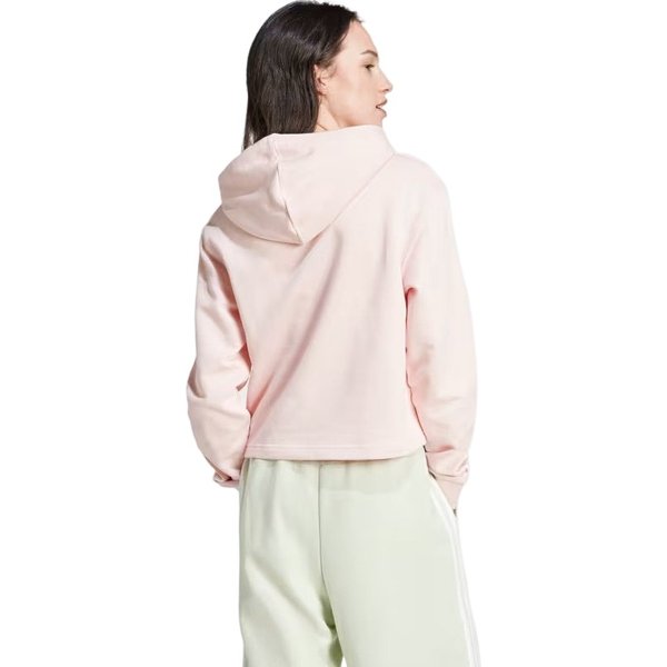 Bluza damska Essentials 3-Stripes French Terry Crop Hoodie Adidas - Sandy Pink