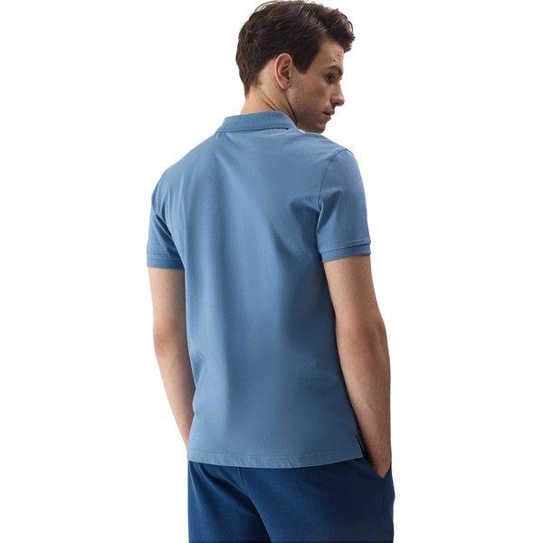 Koszulka męska polo 4FWSS24TPTSM129 4F - denim