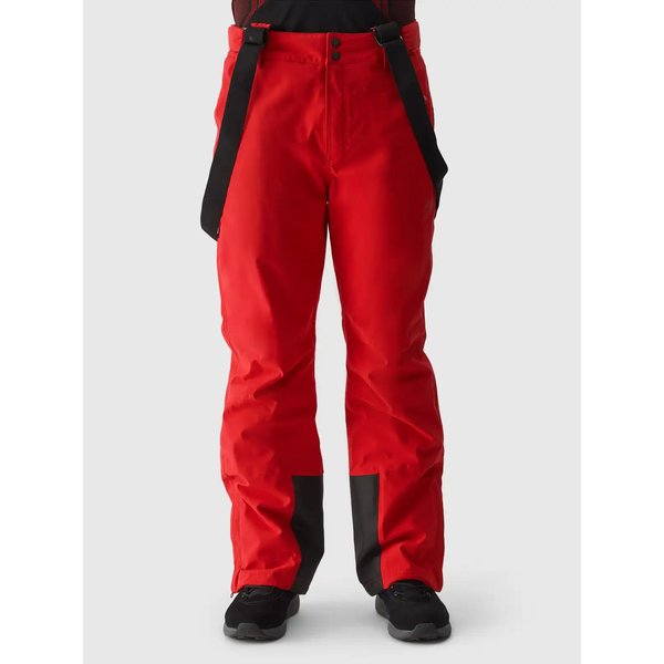 Spodnie narciarskie męskie na szelkach TFTRM0756 4F - czerwony