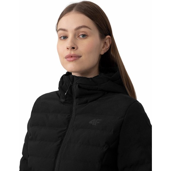 Kurtka puchowa damska 4FAW23TDJAF248 4F - głęboka czerń