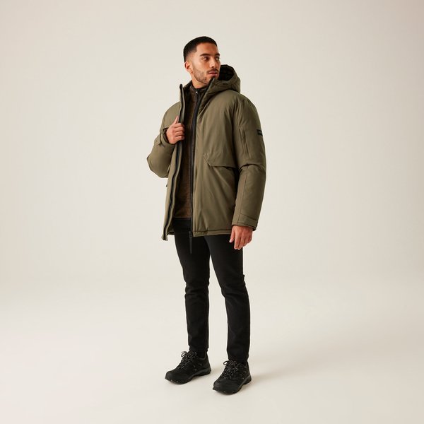 Kurtka puchowa męska Dallymoore Regatta - crocodile/black