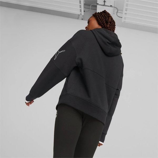 Bluza damska Power Colorblock Hoodie Puma - czarny