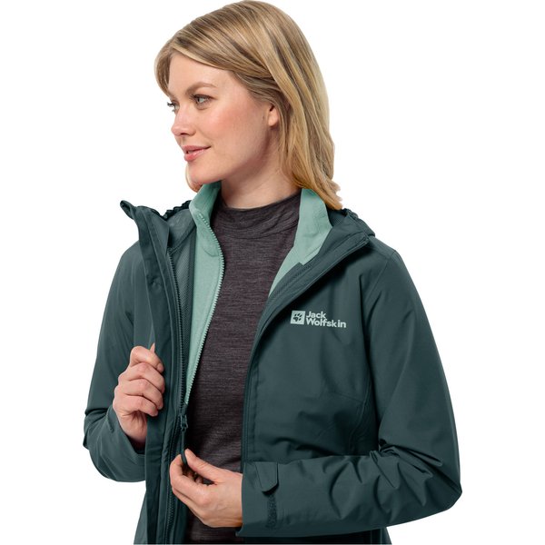 Kurtka damska Moonrise 3w1 Jack Wolfskin - sea green