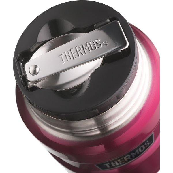 Termos obiadowy z łyżką i kubkiem 470ml Thermos - malinowy