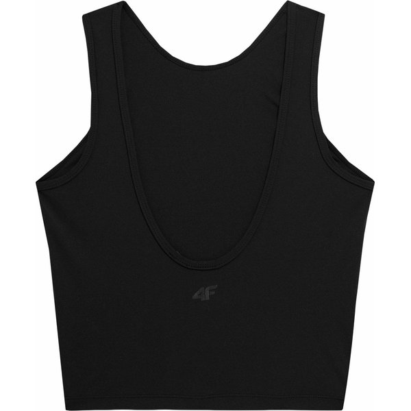 Bezrękawnik, crop-top damski 4FSS23TTSHF716 4F - czarny