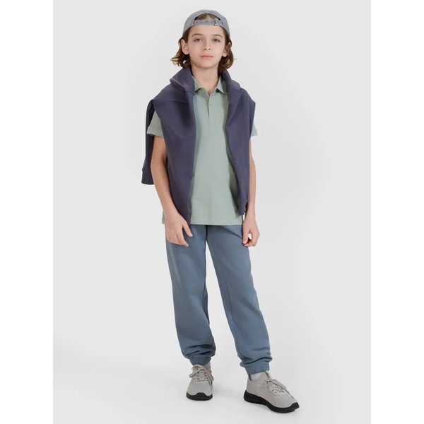 Koszulka chłopięca polo TPTSU513 4F - zielony