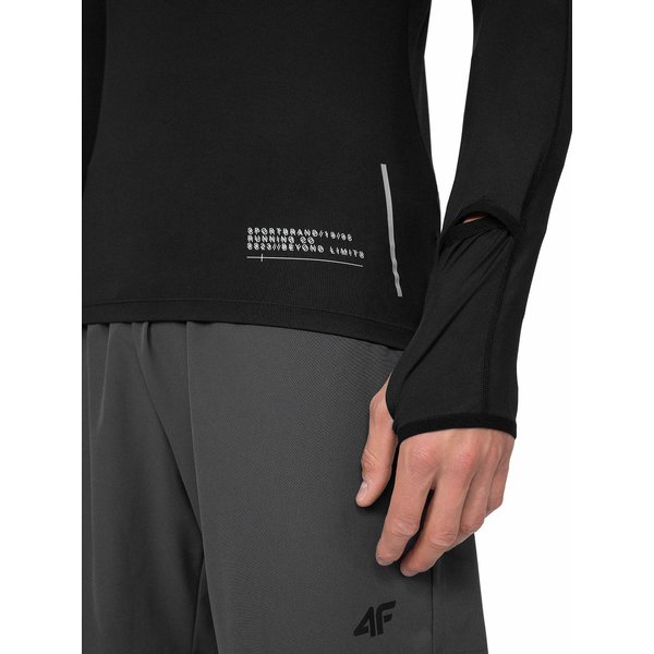 Longsleeve męski 4FSS23TFLOM078 4F - czarna