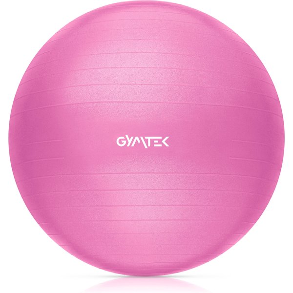 Piłka gimnastyczna 65cm + pompka Gymtek - różowa