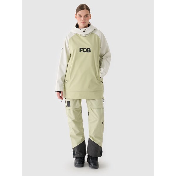Bluza snowboardowa damska FOB TSOFF289 4F - oliwkowy
