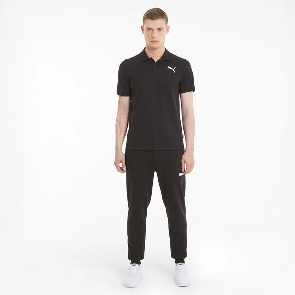 Koszulka męska polo Essentials Pique Puma - Black Cat