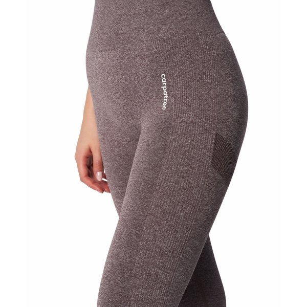 Legginsy bezszwowe damskie Allure Carpatree - Brown Melange