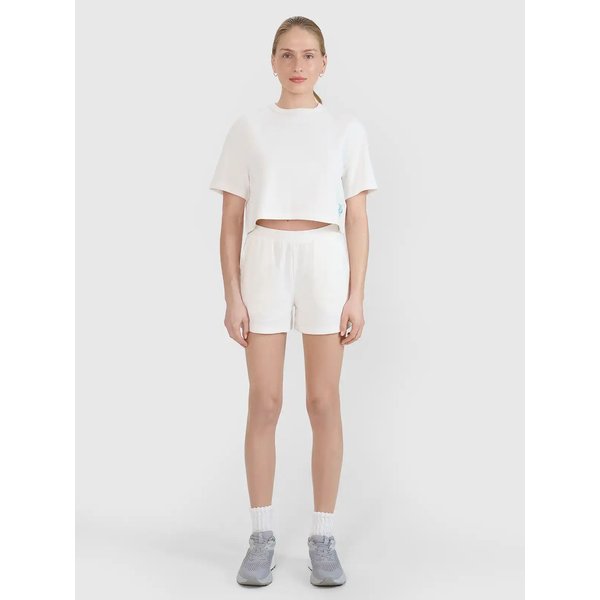 Spodenki damskie TSHOF531 4F - łamana biel