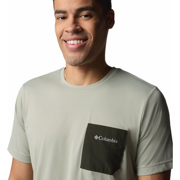Koszulka męska Hike Pocket SS Columbia - safari/greenscape