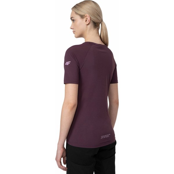 Koszulka rowerowa damska 4FSS23TFTSF181 4F - fioletowa