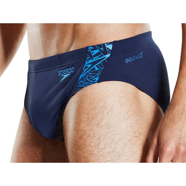Kąpielówki męskie Boom Splice 7cm Brief AM Speedo - niebieskie