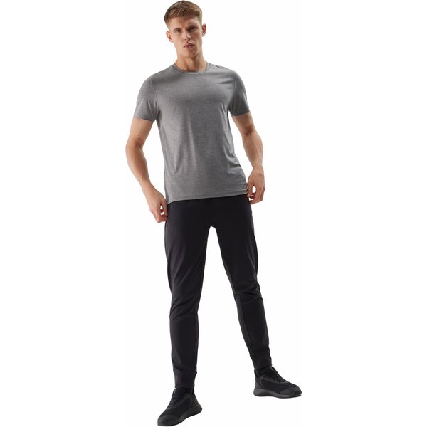 Koszulka męska 4FWSS24TFTSM599 4F - chłodny jasny szary melanż