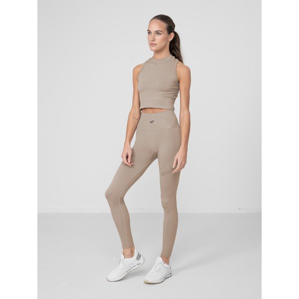 Bezrękawnik damski H4Z22 TSDF015 4F - beżowy