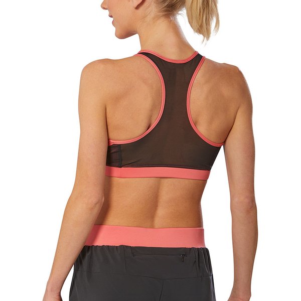 Biustonosz sportowy damski Alpha Bra Mizuno - coral