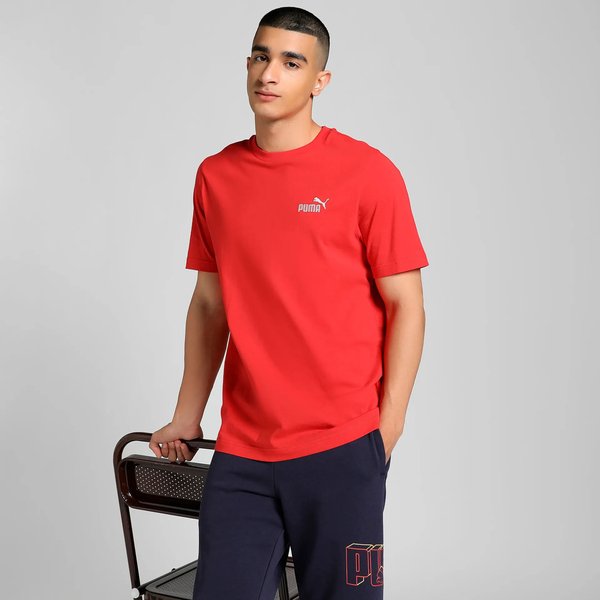 Koszulka męska Ess Small No.1 Logo Tee Puma - All Time Red