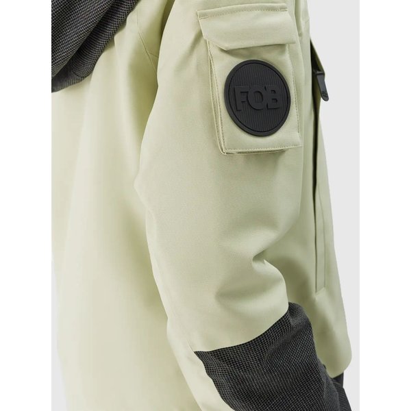 Kurtka snowboardowa damska TTJAF587 4F - oliwkowy