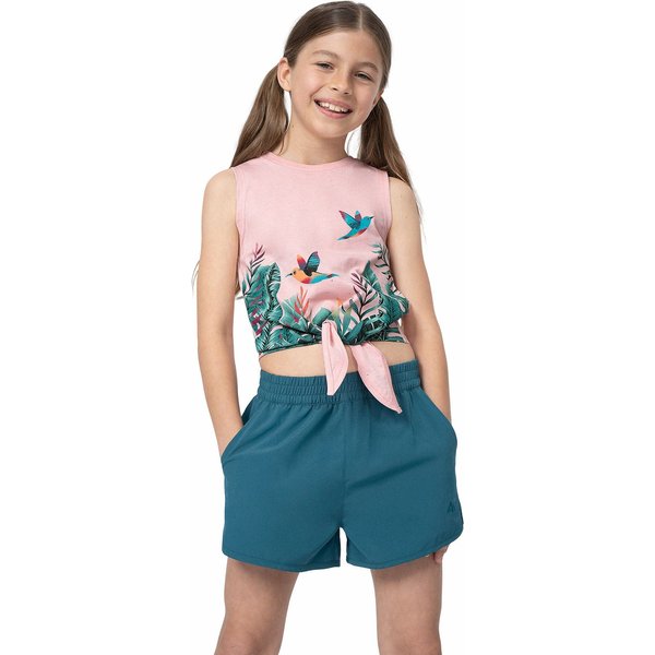 Bezrękawnik, top dziewczęcy 4FJSS23TTSHF391 4F