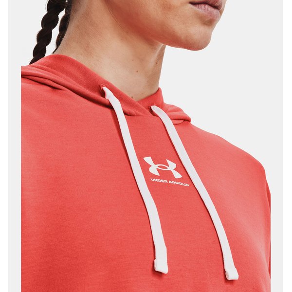 Bluza damska Rival Terry Hoodie Under Armour - czerwony