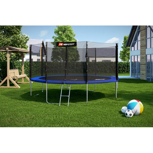 Trampolina 427cm 14FT z siatką zewnętrzną + gratisy Hop Sport