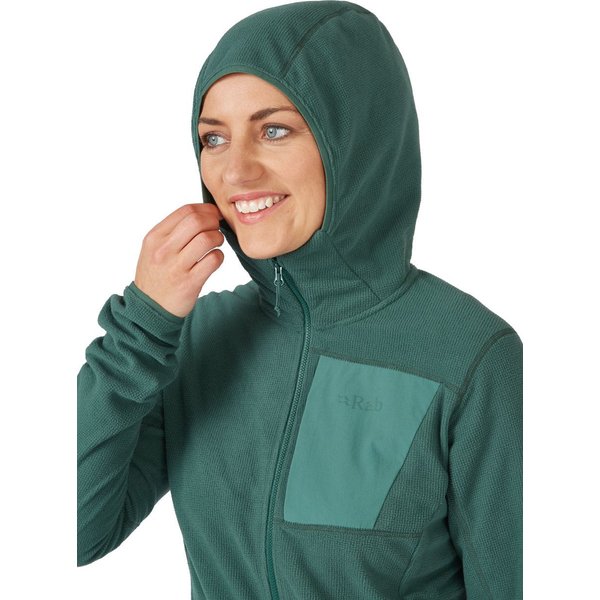 Polar damski Tecton Hoody Rab - Green Slate