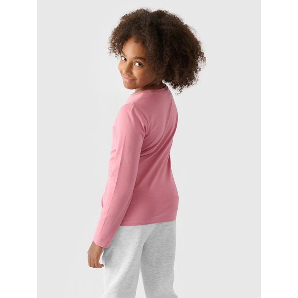 Longsleeve dziewczęcy 4FJWMM00TLONF318 4F - jasny róż
