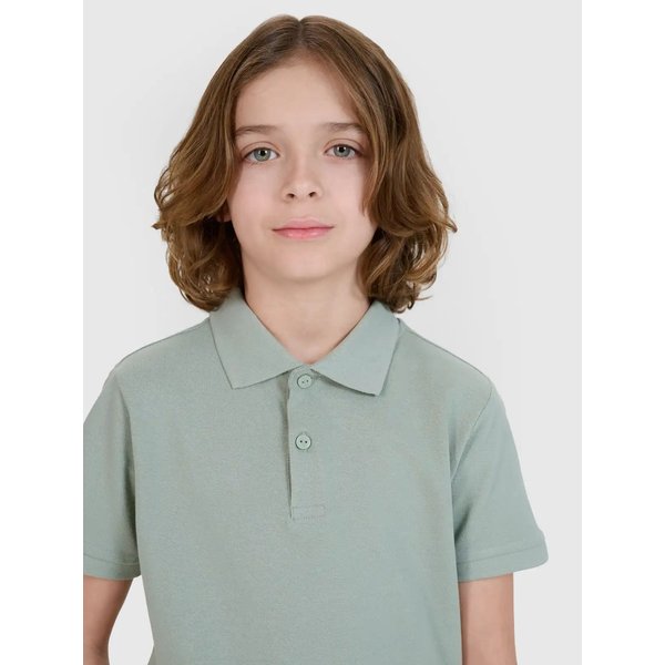 Koszulka chłopięca polo TPTSU513 4F - zielony