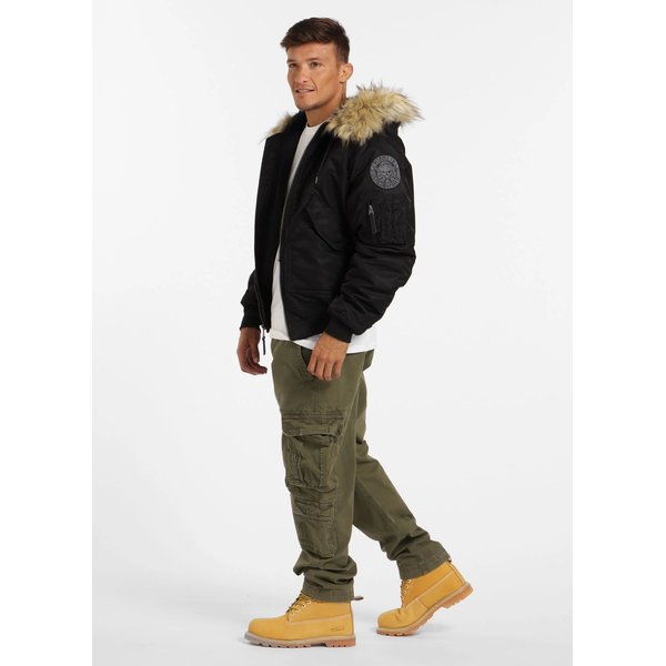 Kurtka męska Harvest Hooded Bomber Jacket Pitbull West Coast - black