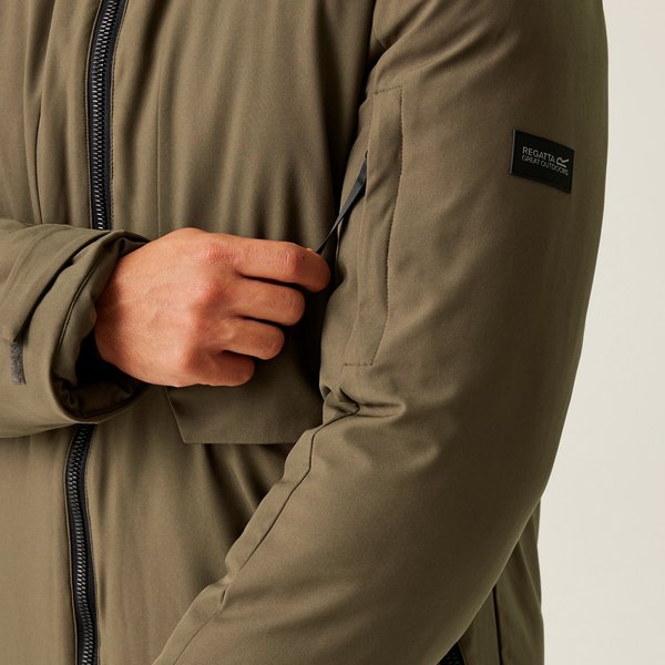 Kurtka puchowa męska Dallymoore Regatta - crocodile/black