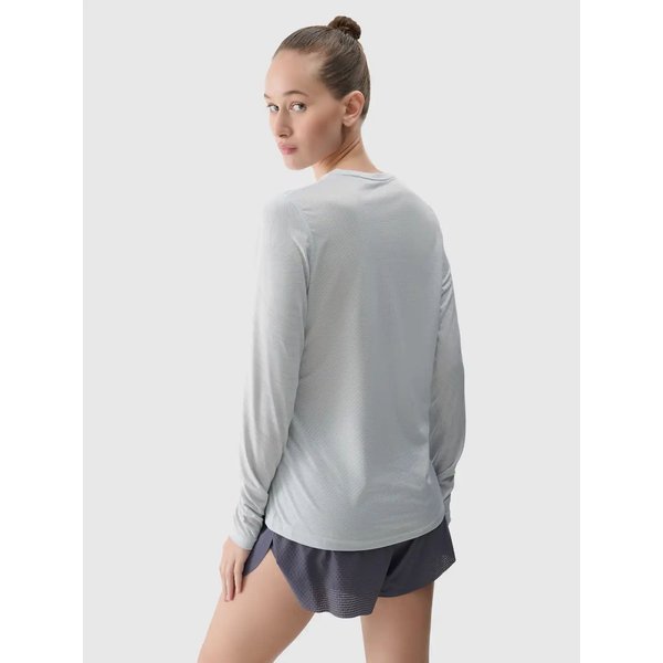 Longsleeve damski TFLOF328 4F - chłodny jasny szary