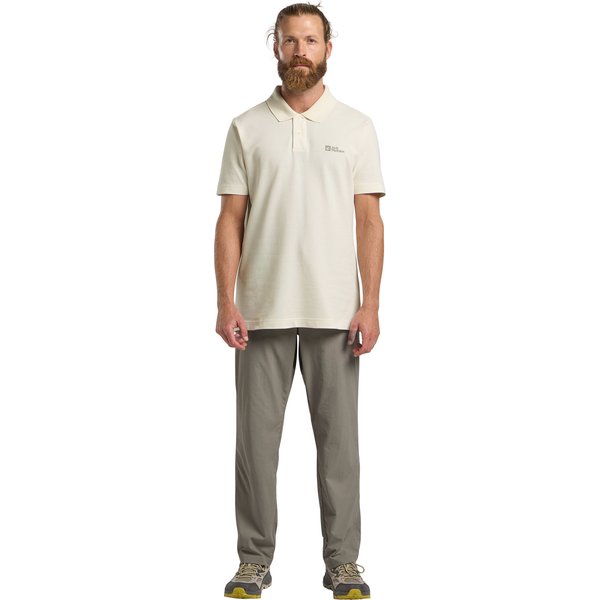 Koszulka męska polo Essential Jack Wolfskin - cotton white